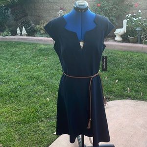 Size 8 sharagano black dress NWT